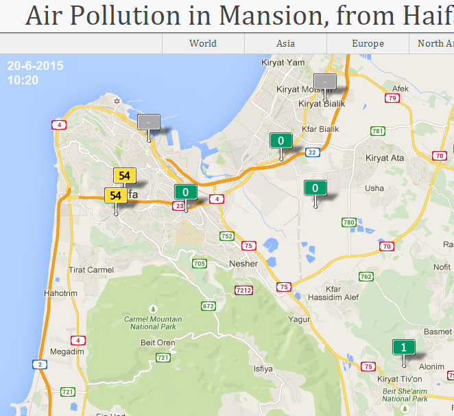 Air Pollution-Haifa-Bay-150620-10-20am